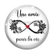 Cabochon Verre - une amie pour la vie