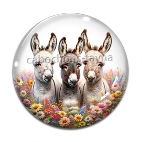 Cabochon Verre - Âne