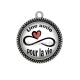 Pendentif Cabochon Argent - une amie pour la vie