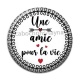 Cabochon Résine - une amie pour la vie
