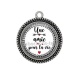 Pendentif Cabochon Argent - une amie pour la vie