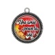 Pendentif Cabochon Argent - une amie pour la vie