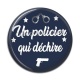 Cabochon Résine - un policier qui déchire