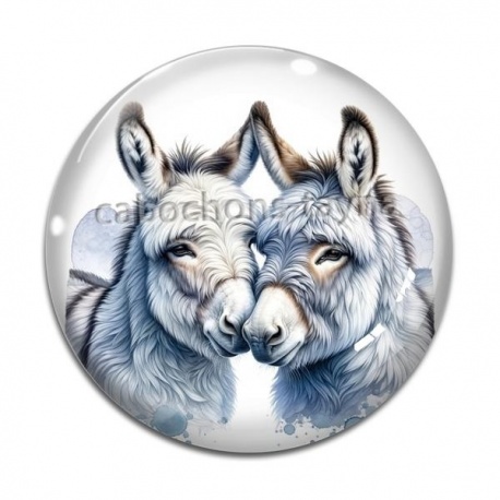 Cabochon Verre - Âne