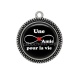 Pendentif Cabochon Argent - une amie pour la vie