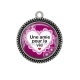Pendentif Cabochon Argent - une amie pour la vie