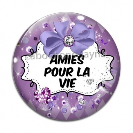 Cabochon Verre - amie pour la vie