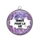 Pendentif Cabochon Argent - amie pour la vie