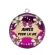 Pendentif Cabochon Argent - amies pour la vie
