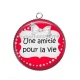 Pendentif Cabochon Argent - une amitié pour la vie