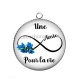 Pendentif Cabochon Argent - une amie pour la vie