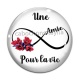 Cabochon Verre - une amie pour la vie