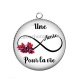 Pendentif Cabochon Argent - une amie pour la vie