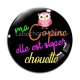 Cabochon Verre - ma copine elle est chouette