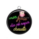 Pendentif Cabochon Argent - mon amie est super chouette