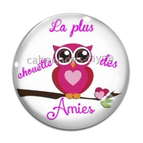 Cabochon Verre - la plus chouette des amies
