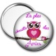 Miroir de poche - la plus chouette des amies