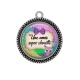 Pendentif Cabochon Argent - une amie super chouette