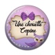 Cabochon Résine - une chouette copine