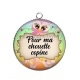 Pendentif Cabochon Argent - pour ma chouette copine