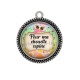 Pendentif Cabochon Argent - pour ma chouette copine