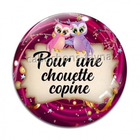 Cabochon Verre - pour une chouette copine