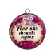 Pendentif Cabochon Argent - pour une chouette copine