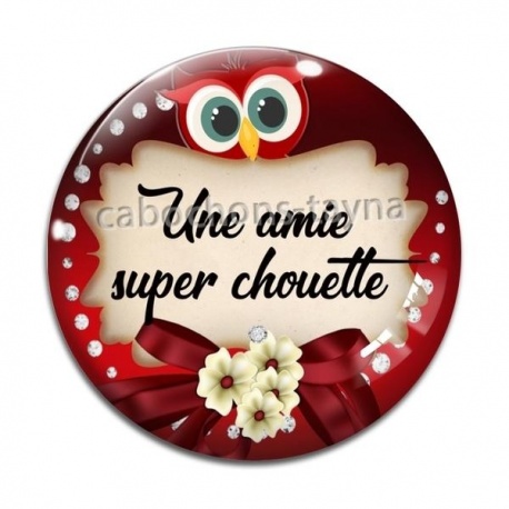 Cabochon Verre - une amie super chouette