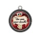 Pendentif Cabochon Argent - une amie super chouette