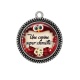 Pendentif Cabochon Argent - une copine super chouette