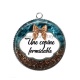 Pendentif Cabochon Argent - une copine formidable