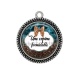 Pendentif Cabochon Argent - une copine formidable
