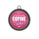 Pendentif Cabochon Argent - je suis une copine qui déchire