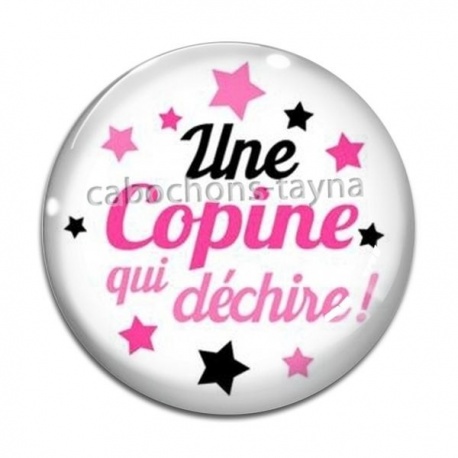 Cabochon Verre - je suis une copine qui déchire