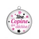 Pendentif Cabochon Argent - je suis une copine qui déchire