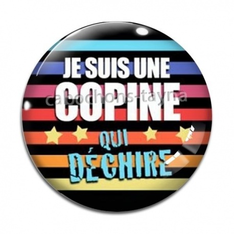 Cabochon Verre - je suis une copine qui déchire