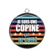 Pendentif Cabochon Argent - je suis une copine qui déchire