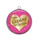 Pendentif Cabochon Argent - une copine qui déchire