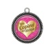 Pendentif Cabochon Argent - une copine qui déchire