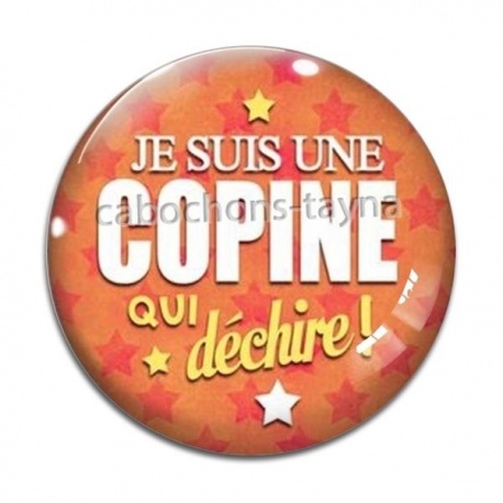 Cabochon Verre - je suis une copine qui déchire