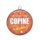 Pendentif Cabochon Argent - je suis une copine qui déchire