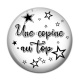 Cabochon Résine - une copine au top