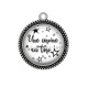 Pendentif Cabochon Argent - une copine au top