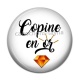 Cabochon Résine - copine en or