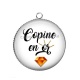 Pendentif Cabochon Argent - copine en or