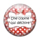 Cabochon Résine -  une copine qui déchire