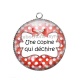 Pendentif Cabochon Argent -  une copine qui déchire