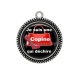 Pendentif Cabochon Argent -  une copine qui déchire