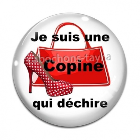 Cabochon Verre - copine qui déchire