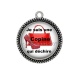 Pendentif Cabochon Argent - copine qui déchire